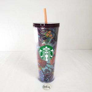 Starbucks Limited-Edition FALL 2021 Baroque Floral 24 oz Cold Cup NEW